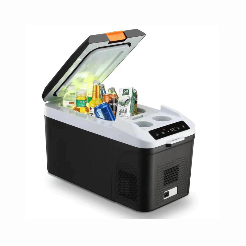Car Portable Mini Fridge with 12V DC & 120-240V AC Portable Refrigerator Freezer Fridge Cooler For Car 16L Fishing Camping Travel Outdoor or Home Use - Al Ghani Stores