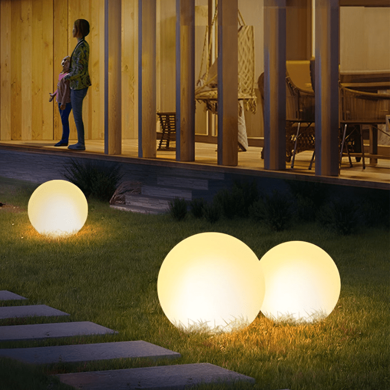 Moon Shaped LED Waterproof Modern Outdoor Lights Landscape Lighting Garden Ball Lamps - Al Ghani Stores