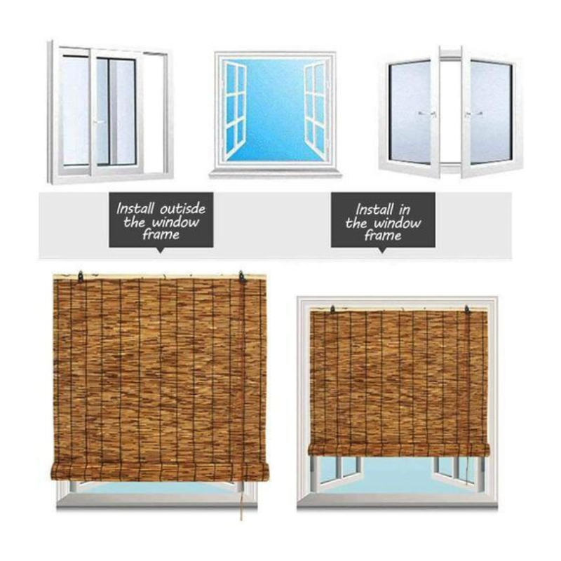 Bamboo Natural Reed Curtain Window Blinds For Shading and Decoration 120x200cm