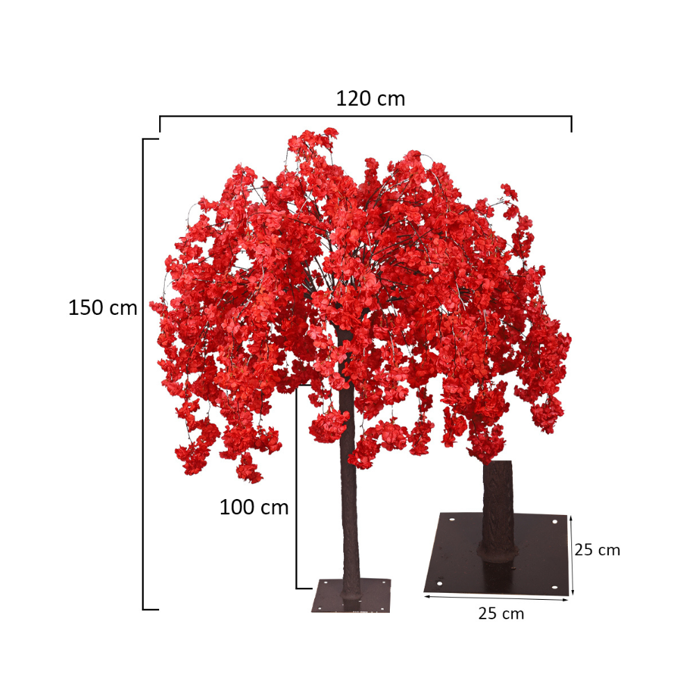 Artifical Red Cherry Blossom Tree 1.6 Meter High