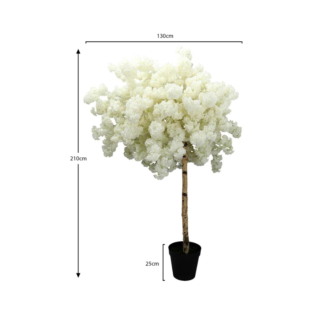 Artificial White Cherry Blossom Tree 2 Meters High Long