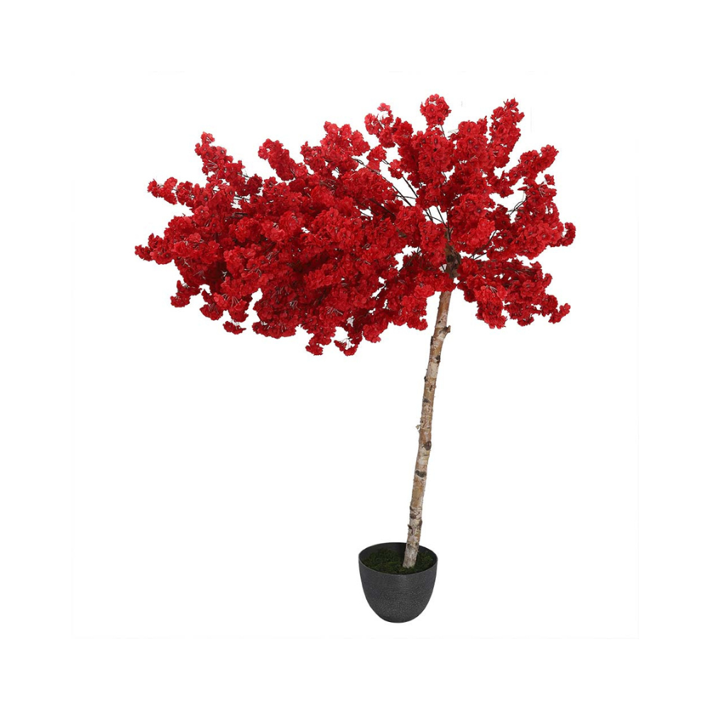 Artificial Red Cherry Blossom Tree 2.5 Meters High Red