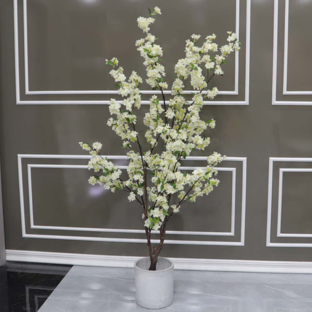 Artificial Cherry Blossom Sakura White Flower Tree 80 x 180 cm