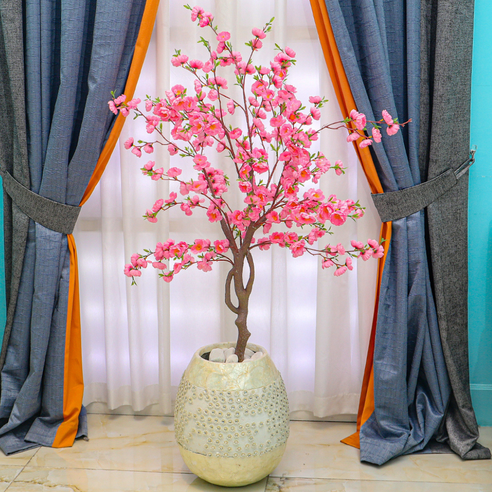 Artificial White Cherry Blossom Pink Tree Mini Sakura Tree 150 cm