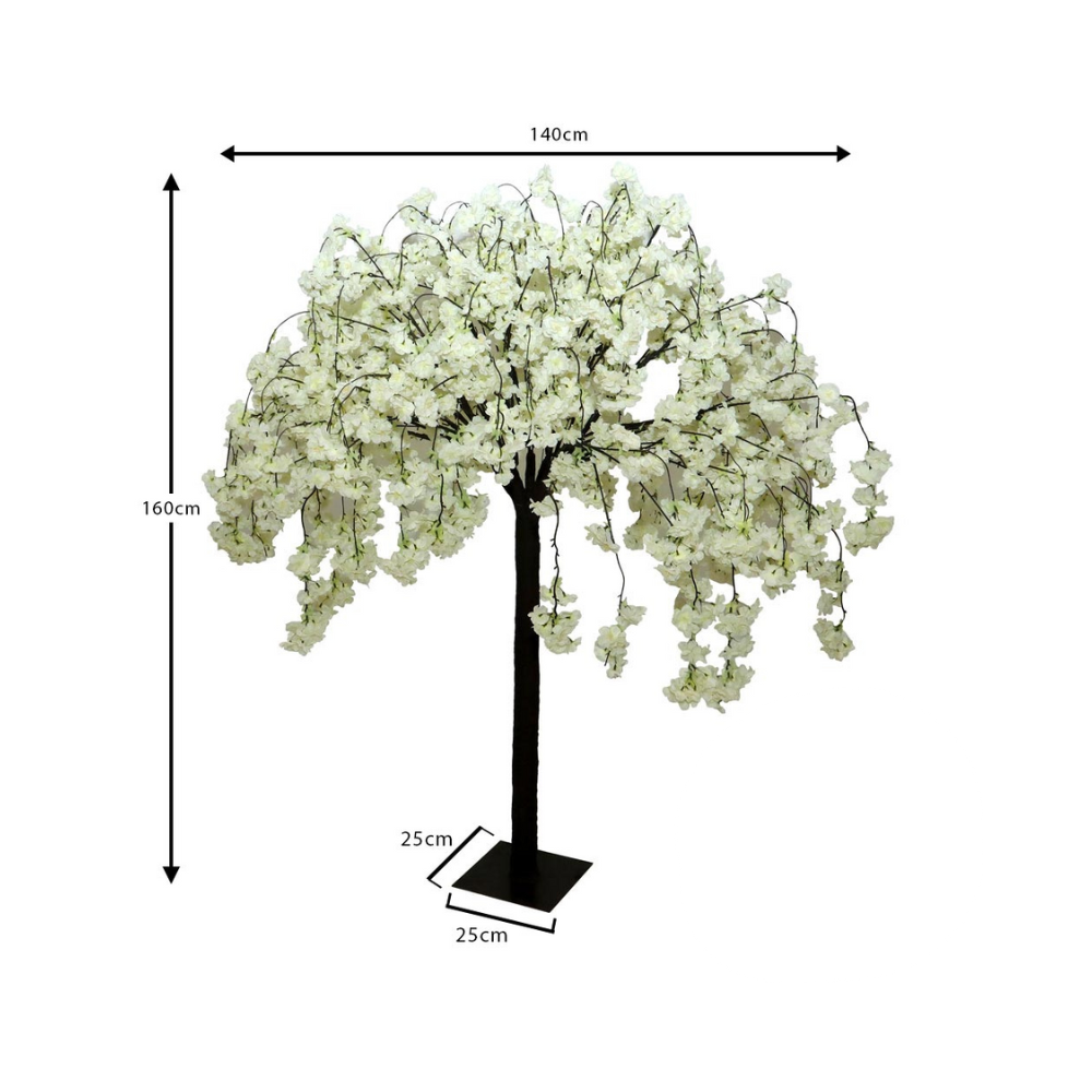 Artifical White Cherry Blossom Tree 1.6 Meter High