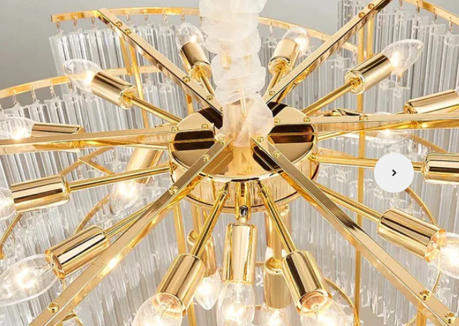 Spiral glass rod chandelier understated luxury pendant lamp exquisite decorations - Al Ghani Stores