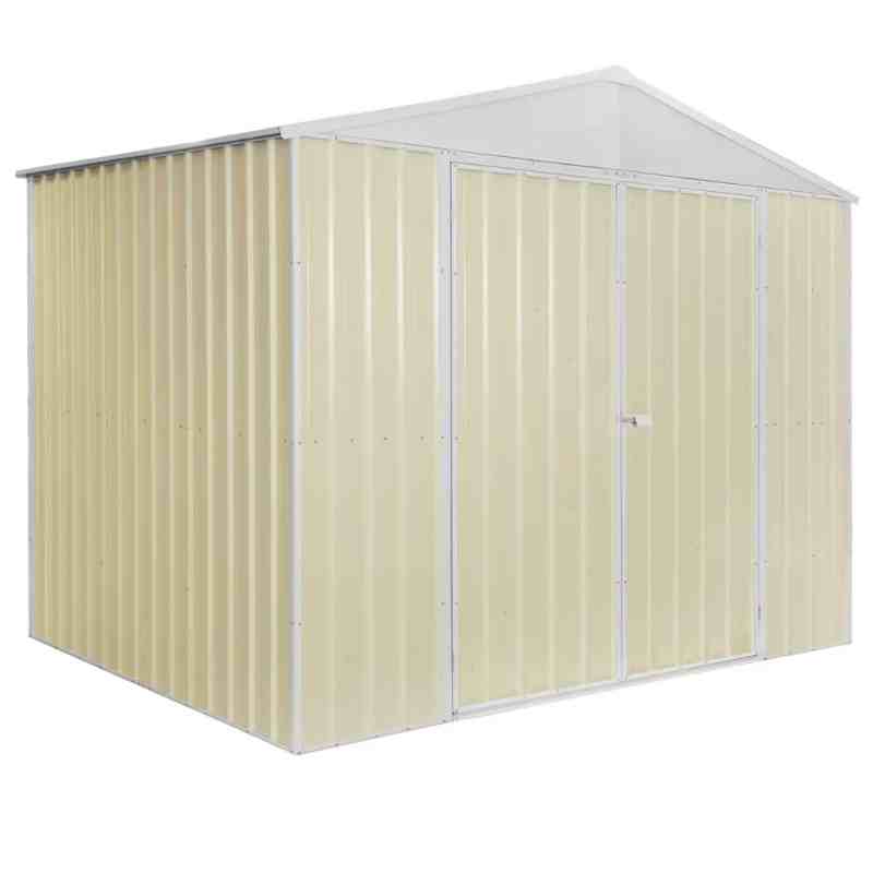Outdoor Metal Storage Shade with Hut and Base Metal Secure and Durable 299x225x219cm
