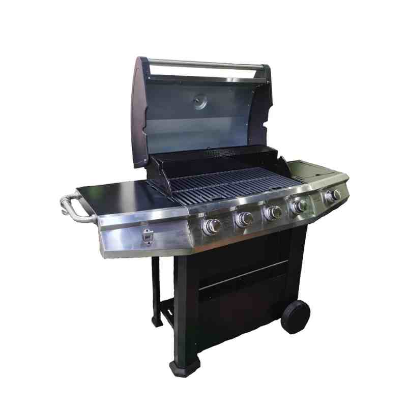 Gas Barbecue Grill with Side Stove portable Grill Pad Stove For Camping  160x55x125cm