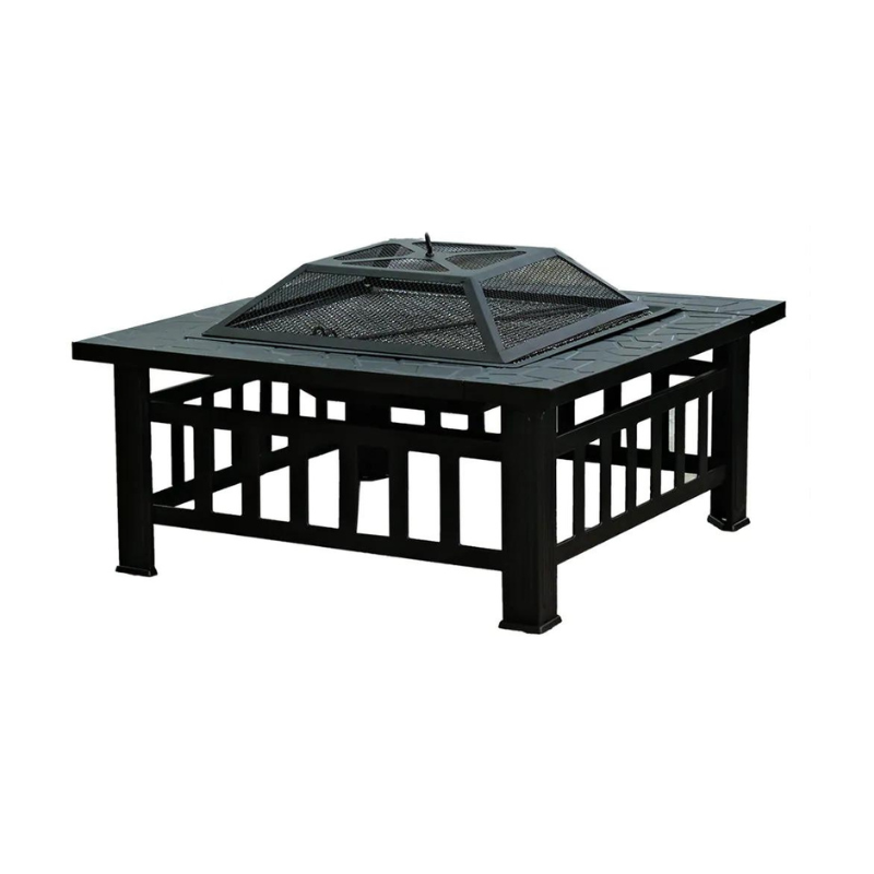 Outdoor Garden Square Fire Pit with Cove 80 x 80cm
