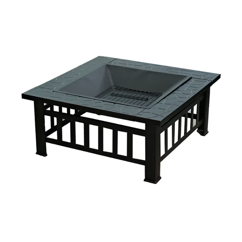 Outdoor Garden Square Fire Pit with Cove 80 x 80cm