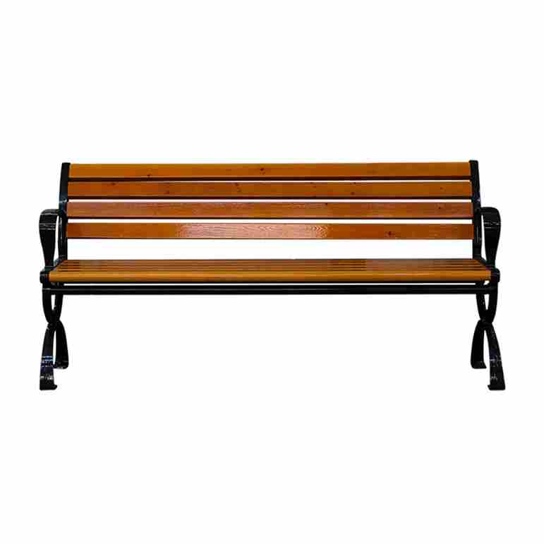 Outdoor Wooden Garden Bench with Back Support 150x37x72
