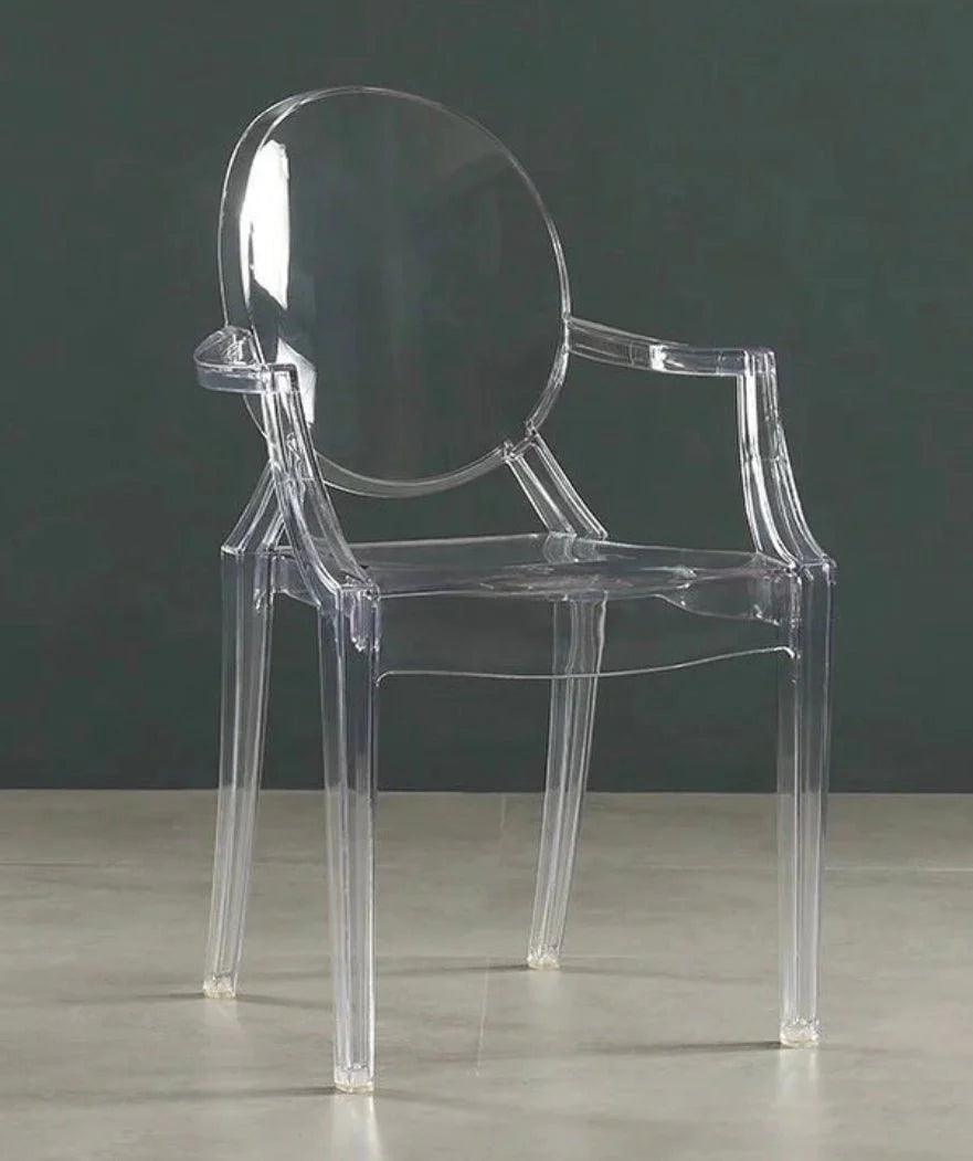 Acrylic Modern Dining Clear Arm Transparent Indoor Outdoor Office Restaurant Chair - Al Ghani Stores