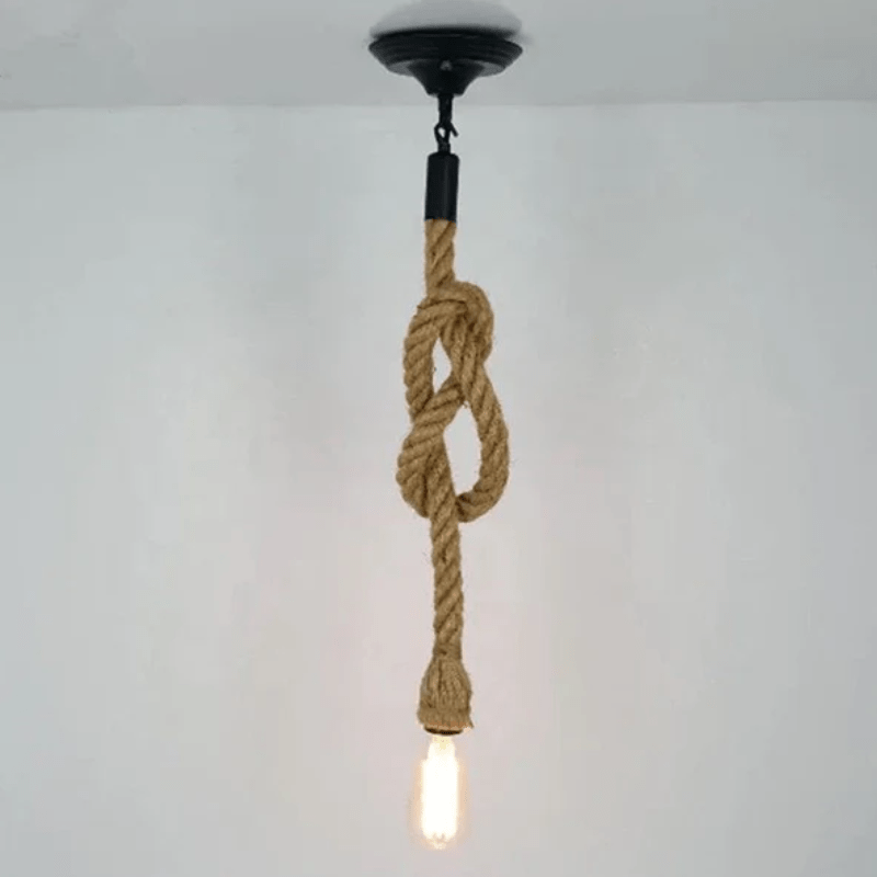 Al Ghani hanging hemp rope pendant lights ceiling light lamp - Al Ghani Stores