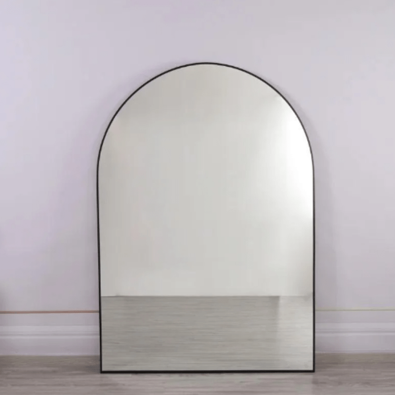 Al Ghani MINI ARCH WALL Round MIRROR BLACK - Al Ghani Stores