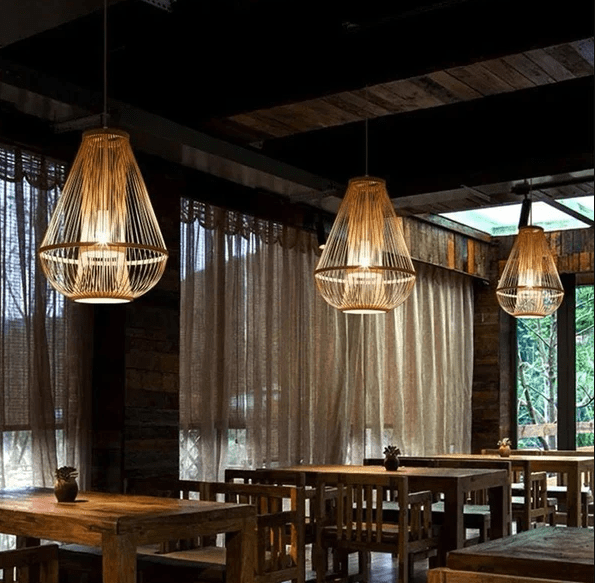 Al Ghani Modern Decorative Simple Style Bamboo Pendant standing lamp - Al Ghani Stores