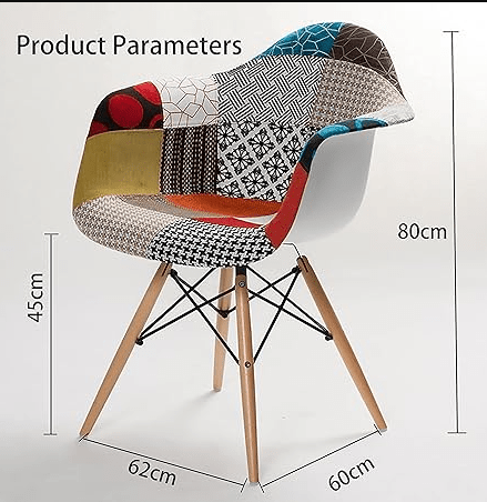 Al Ghani Modern Designer Dining Chair Colorful Eames Fabric For Home Office Living Room - Al Ghani Stores