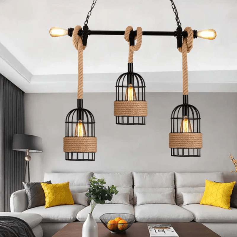 Al Ghani Style Hemp Rope Cord Pendant Light for Living room - Al Ghani Stores
