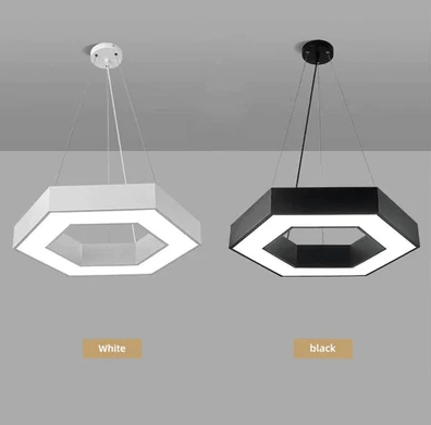 Aluminum Frame Linkable Ceiling Hanging Lamp Hexagonal Led Pendant Light for Meeting Room Lobby - Al Ghani Stores