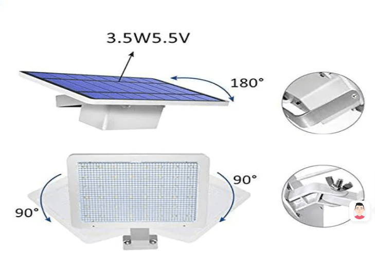 Blue Carbon Solar 48LED Flood Light Street Light 18W Solar Garden Light Small Street Lamp Throw Light Lamp - Al Ghani Stores