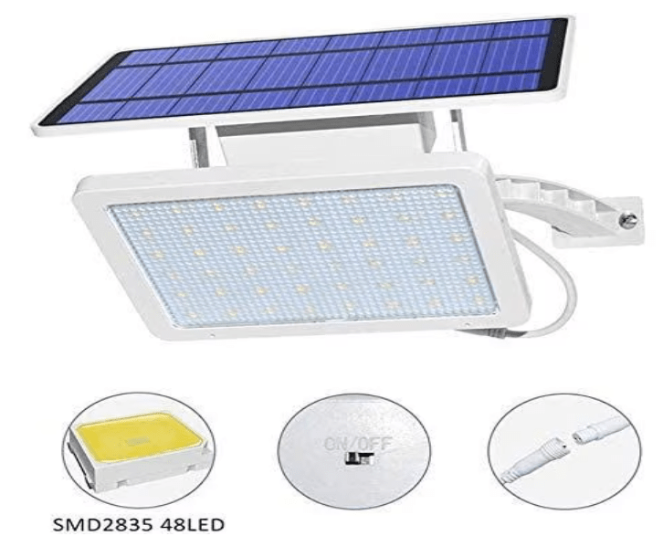 Blue Carbon Solar 48LED Flood Light Street Light 18W Solar Garden Light Small Street Lamp Throw Light Lamp - Al Ghani Stores