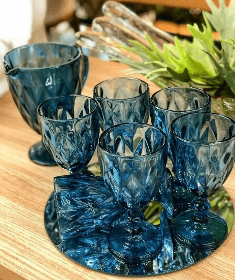 BLUE ROYAL DRINKING GLASS - Al Ghani Stores