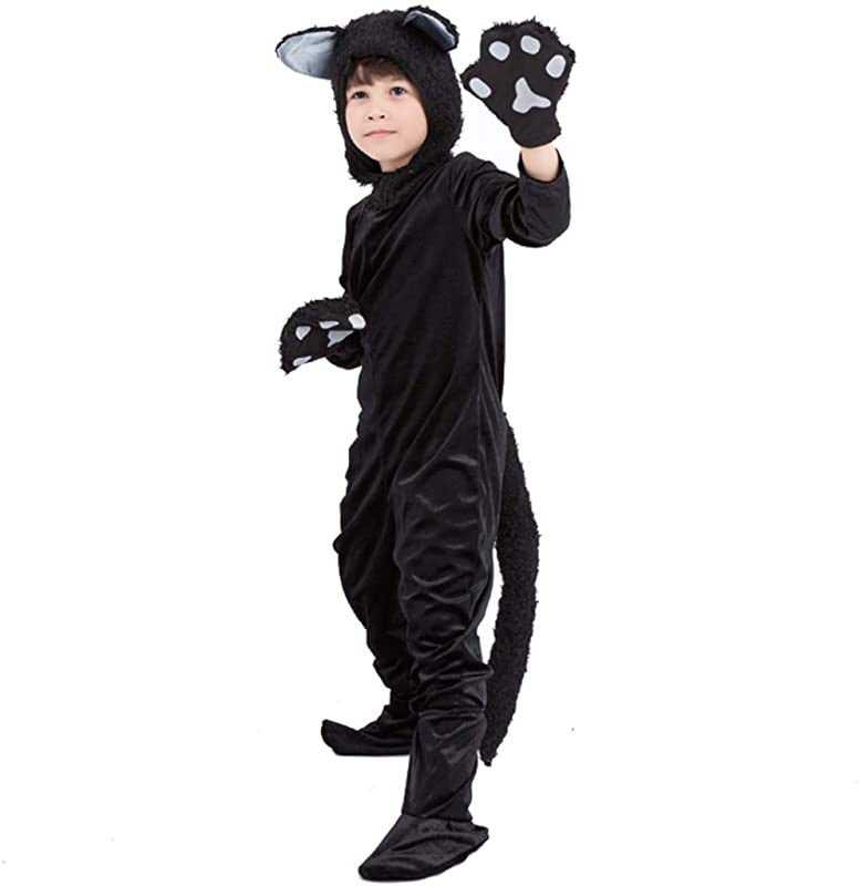 Boys black cat cosplay costume 3-piece suit for ages 3-10 costume (3-4 years) - Al Ghani Stores