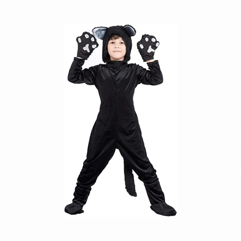 Boys black cat cosplay costume 3-piece suit for ages 3-10 costume (3-4 years) - Al Ghani Stores