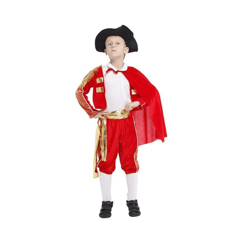 Boys Matador Role Play Spanish Halloween Costume Red Bull Fighting Outfits - Al Ghani Stores