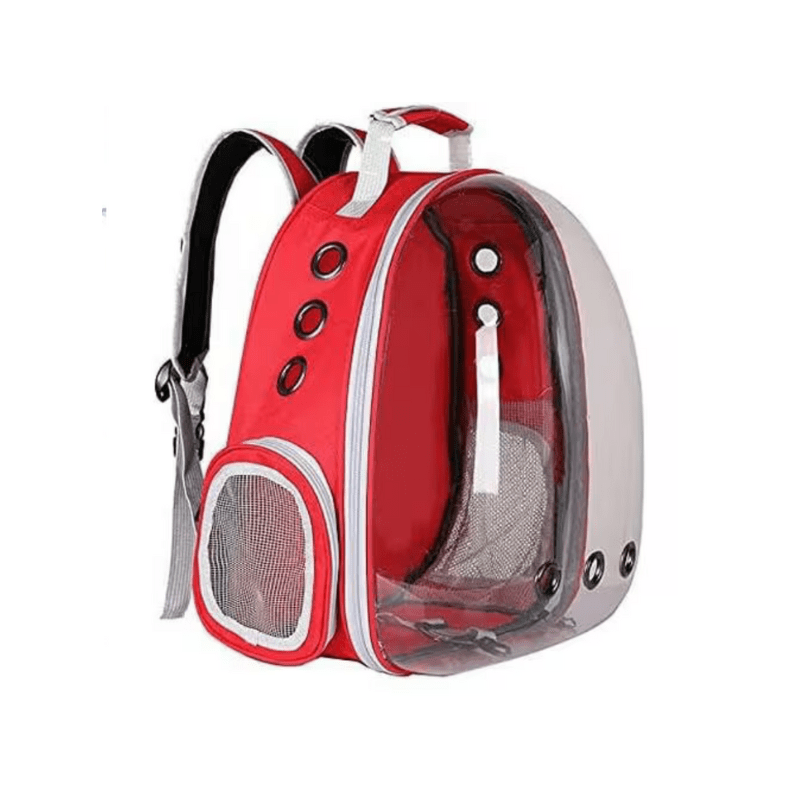 Breathable Pet Carrier Travel Backpack, Red - Al Ghani Stores