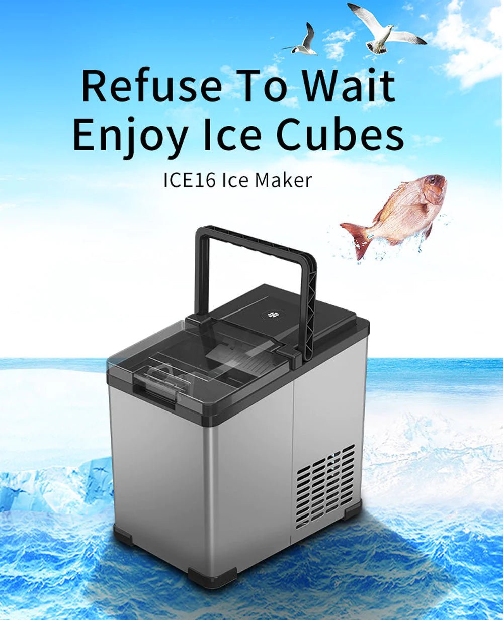 Car Refrigerator Ice machine AC 12V 24V DC Portable Ice Maker Ice maker machine - Al Ghani Stores