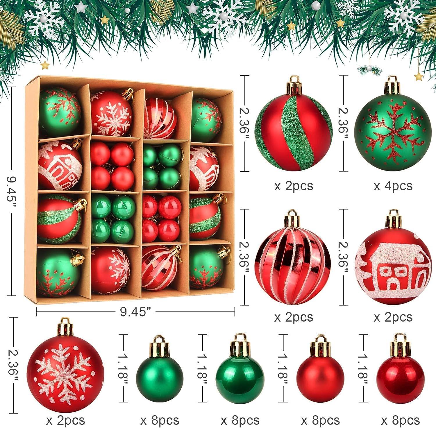 Christmas Ball, Christmas Tree Ornaments Decoration Set Hanging Christmas Pendants Ball Baubles Decoration for Party Decoration - Al Ghani Stores