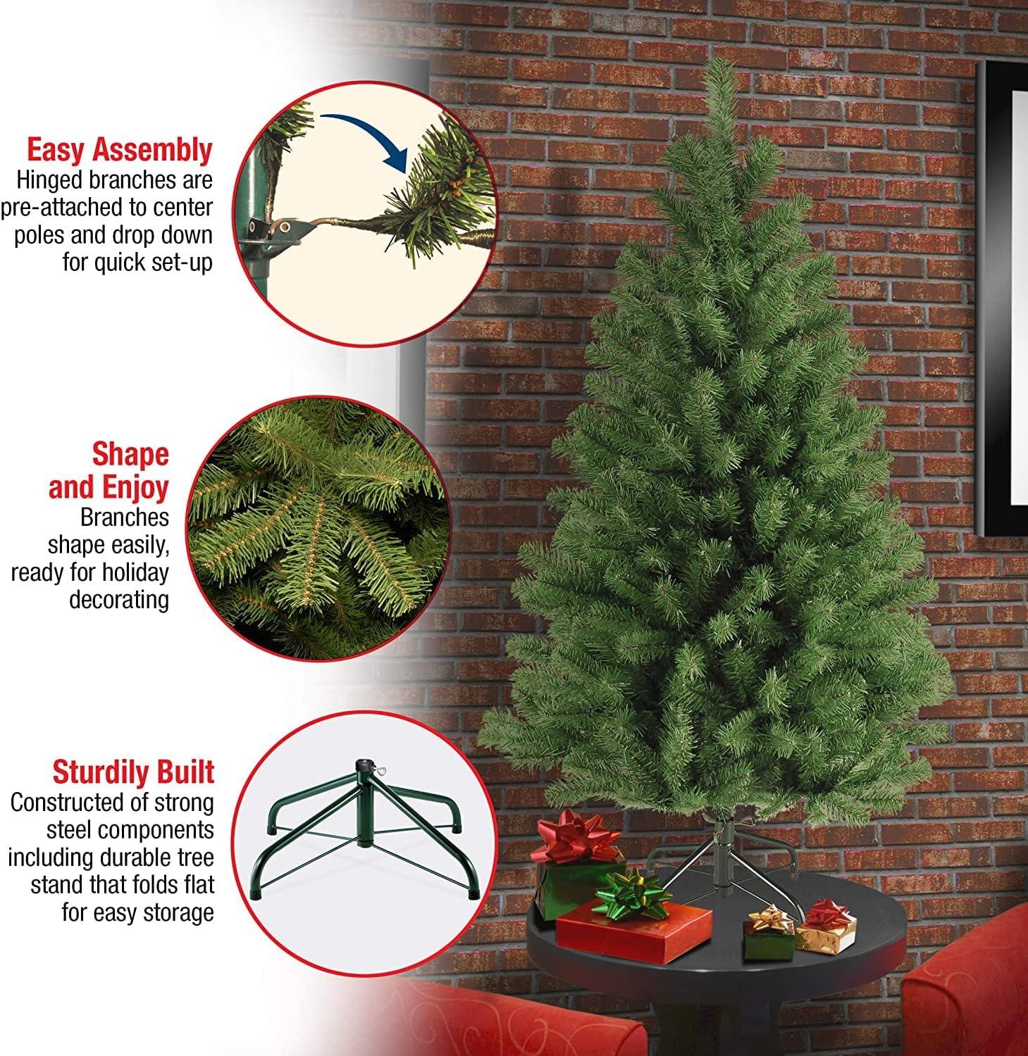 Christmas tree Small 6ft Needles Artificial Christmas Trees 180CM, for Home and Office Small Spaces, Easy Assembly Metal Stand - Al Ghani Stores