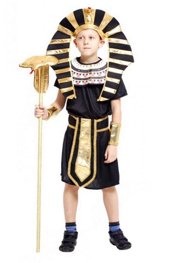 Costume 5-piece Egyptian cosplay suit for boys is designed for ages 3-8-with a specific size option available for 5-6 years - Al Ghani Stores