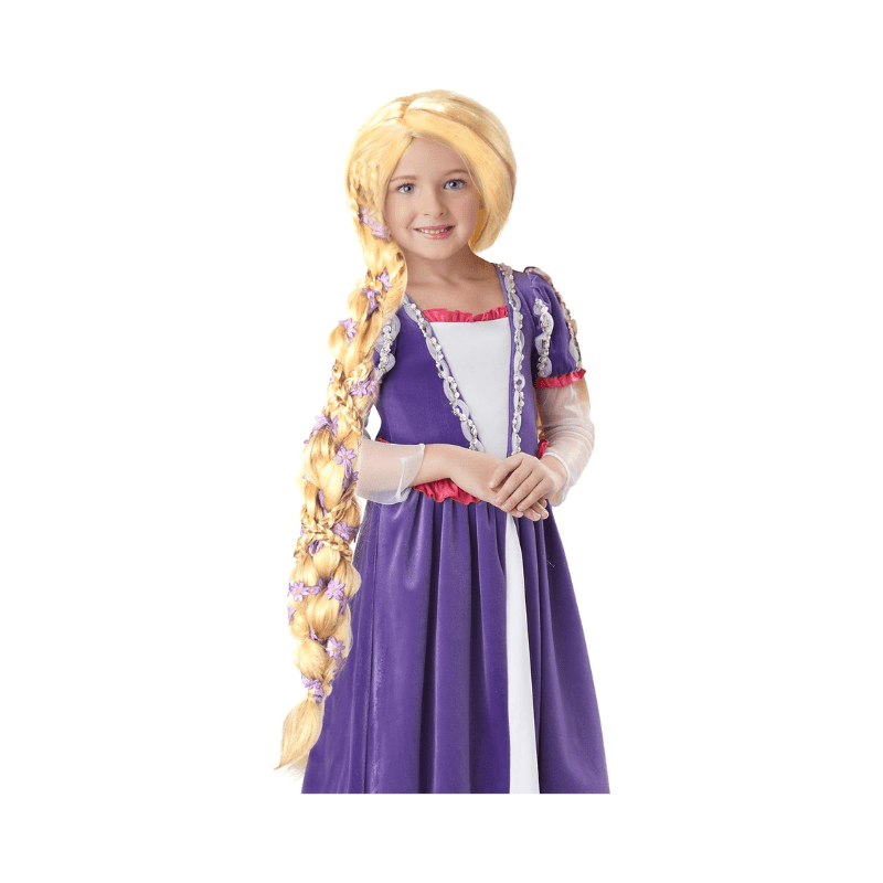 Costume Rapunzel Wig with Flowers for Children - Al Ghani Stores