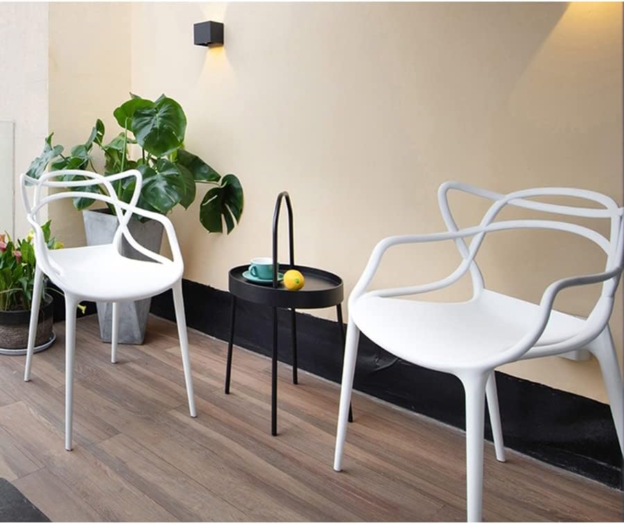 Dining Chairs Plastic Stacking Modern Molded Side Chair Indoor Outdoor Modern Molded Kitchen and Dining Room Chair - Al Ghani Stores