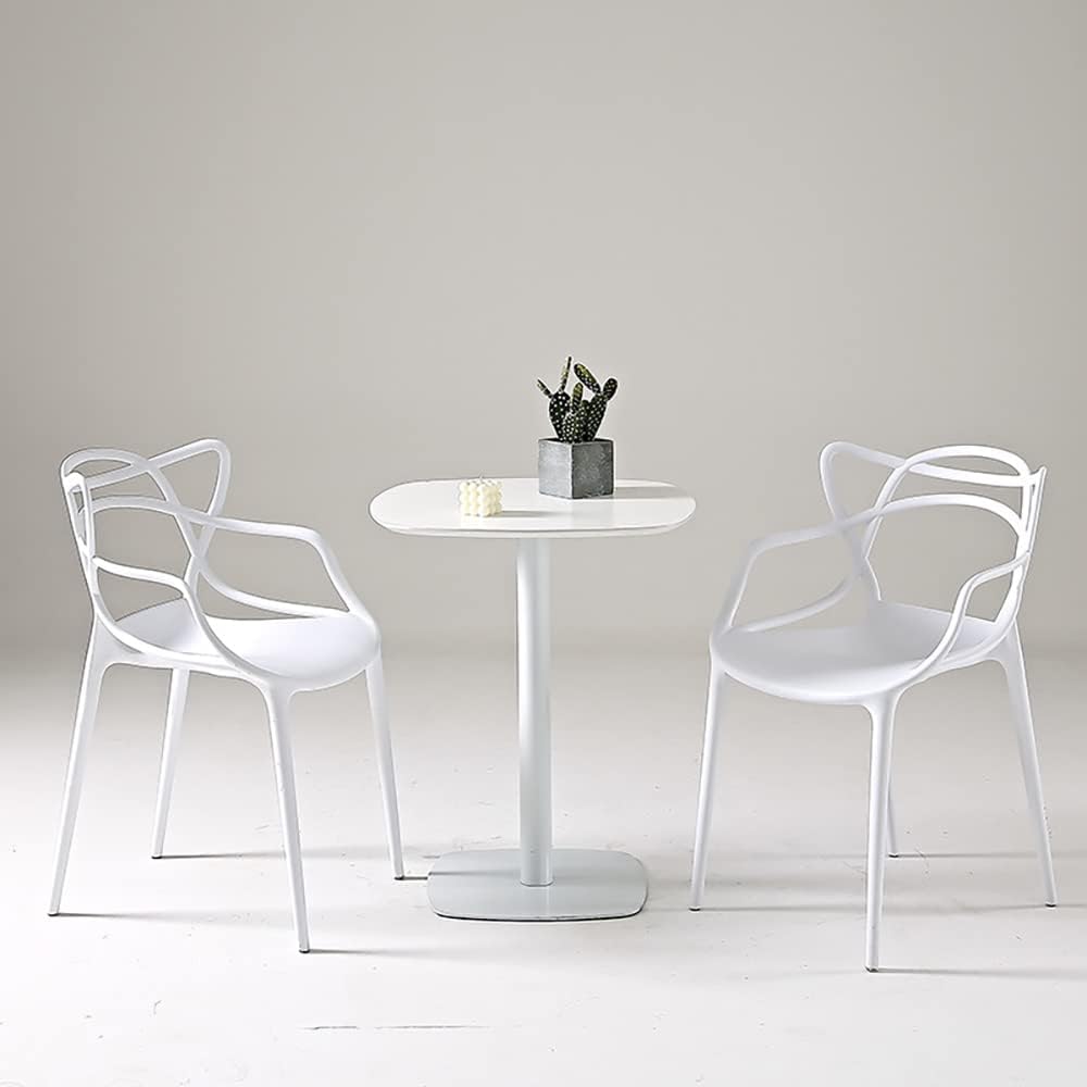 Dining Chairs Plastic Stacking Modern Molded Side Chair Indoor Outdoor Modern Molded Kitchen and Dining Room Chair - Al Ghani Stores