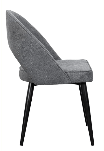 Dining Room Restaurant Chair Modern Medium Back Luxury Fabric Dining Chair Grey - Al Ghani Stores