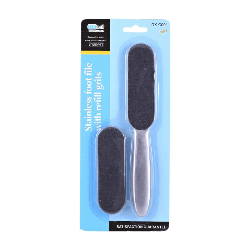 Dx Nail Foot File Stainless With Refill Grits - Al Ghani Stores