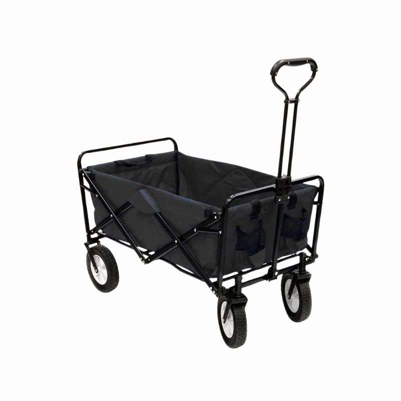 Folding Cart Heavy Duty Collapsible Folding Wagon Utility Shopping Outdoor Camping Garden Cart | Black - Al Ghani Stores