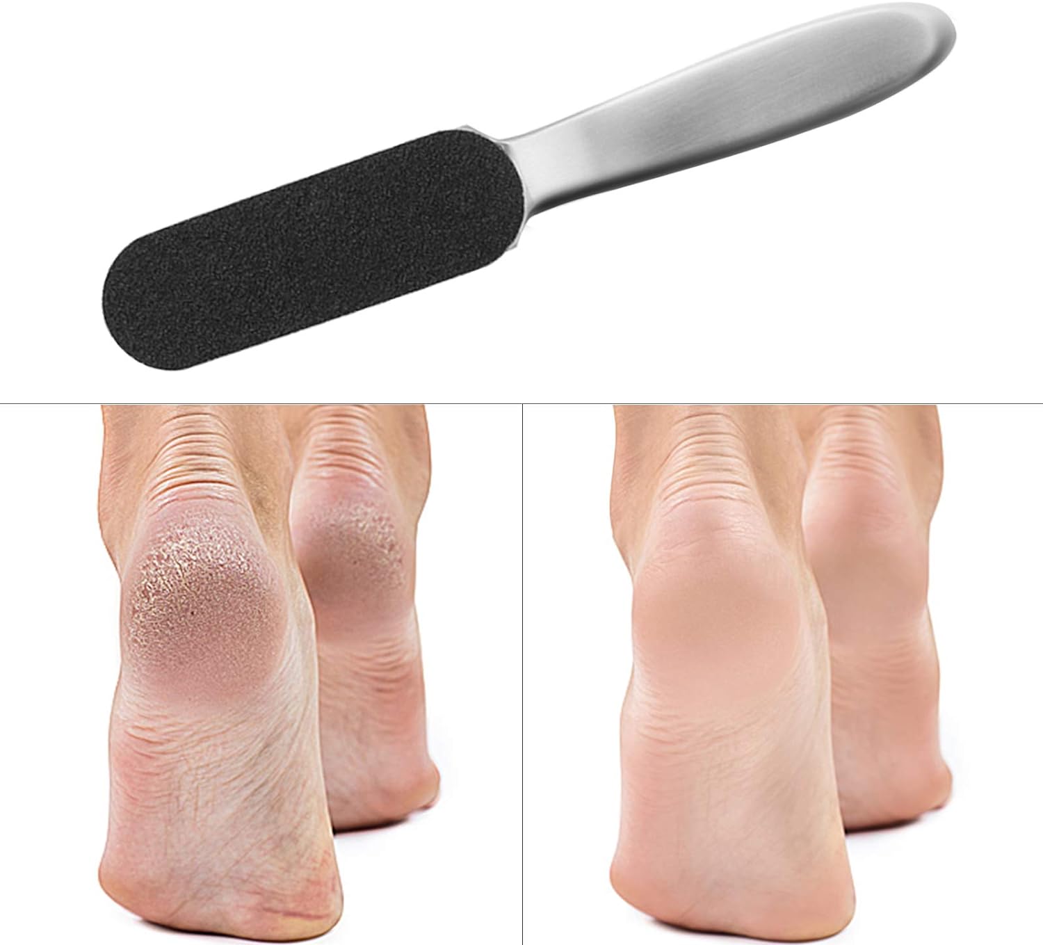 Foot Remover Double Side Stainless Steel Pedicure Foot File +10Pcs - Al Ghani Stores