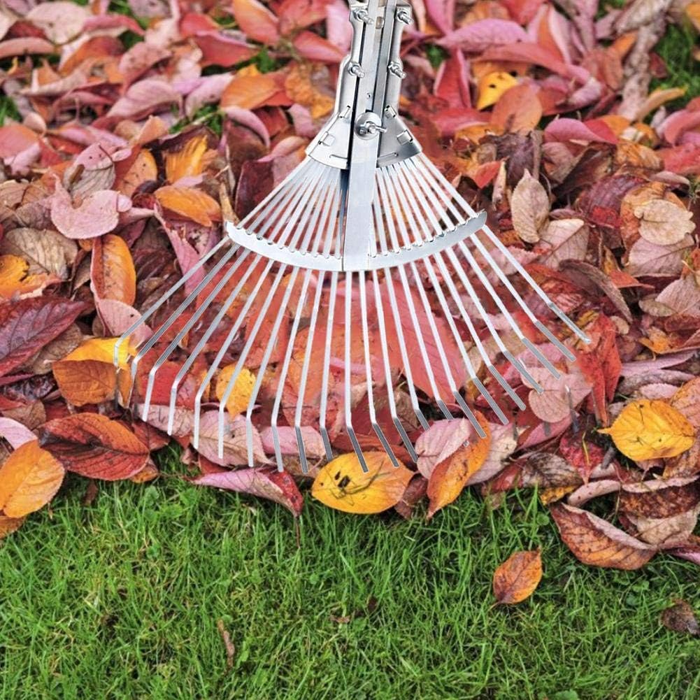 Garden Leaves Rake Stainless Steel Adjustable - Al Ghani Stores