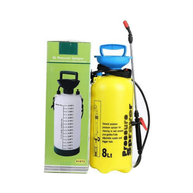 Garden Pump Sprayer with Adjustable Shoulder Strap 8 Litter - Yellow - Al Ghani Stores