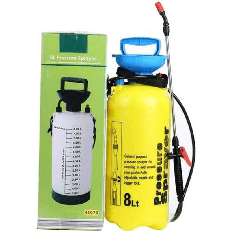 Garden Pump Sprayer with Adjustable Shoulder Strap 8 Litter - Yellow - Al Ghani Stores