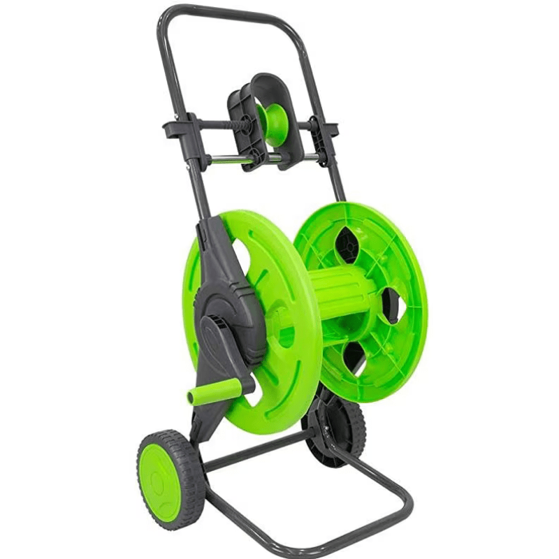 Garden Water Hose Reel Cart With Hose Guide And Hand Green - Al Ghani Stores