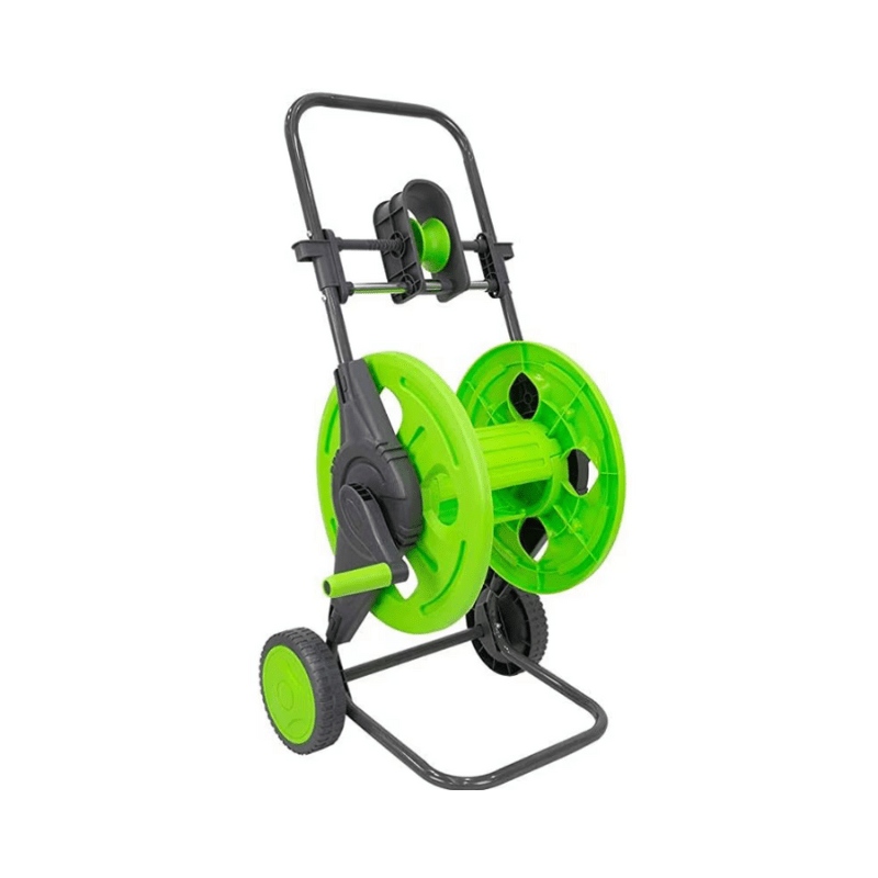 Garden Water Hose Reel Cart With Hose Guide And Hand Green - Al Ghani Stores