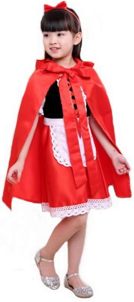 Girls Halloween Little Red Priness with Hood Cape Fancy Dress Costume Kids Cape Outfit Italian cosplay costumes for girls - Al Ghani Stores