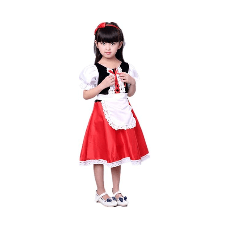 Girls Halloween Little Red Priness with Hood Cape Fancy Dress Costume Kids Cape Outfit Italian cosplay costumes for girls - Al Ghani Stores