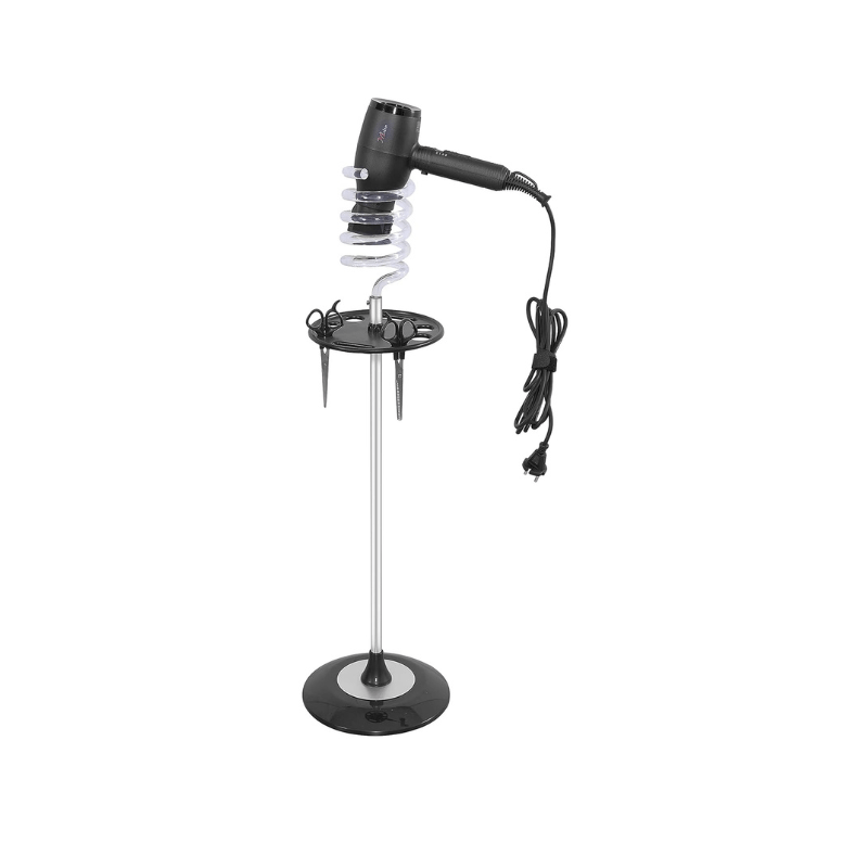 Hair Dryer Holder Stainless Steel Desk Mount Black - Al Ghani Stores