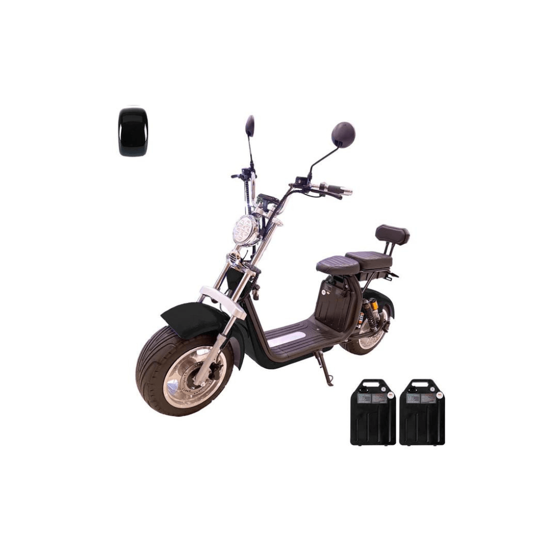 Harley Electric Motorcycle Motor bike High Speed Harley tyre Double Seat with double battery Black - Al Ghani Stores
