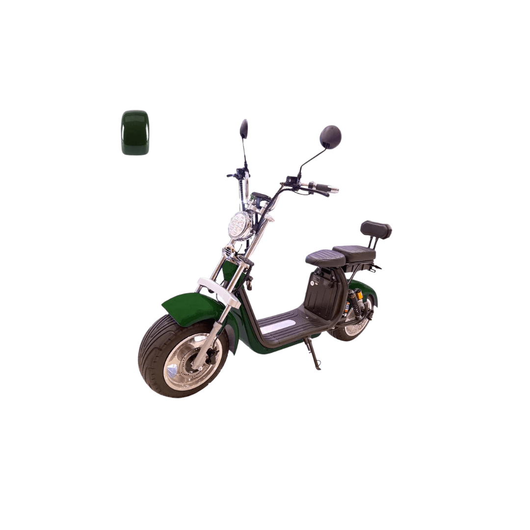 Harley Electric Motorcycle Motor bike High Speed Harley tyre Double Seat with double battery Green - Al Ghani Stores